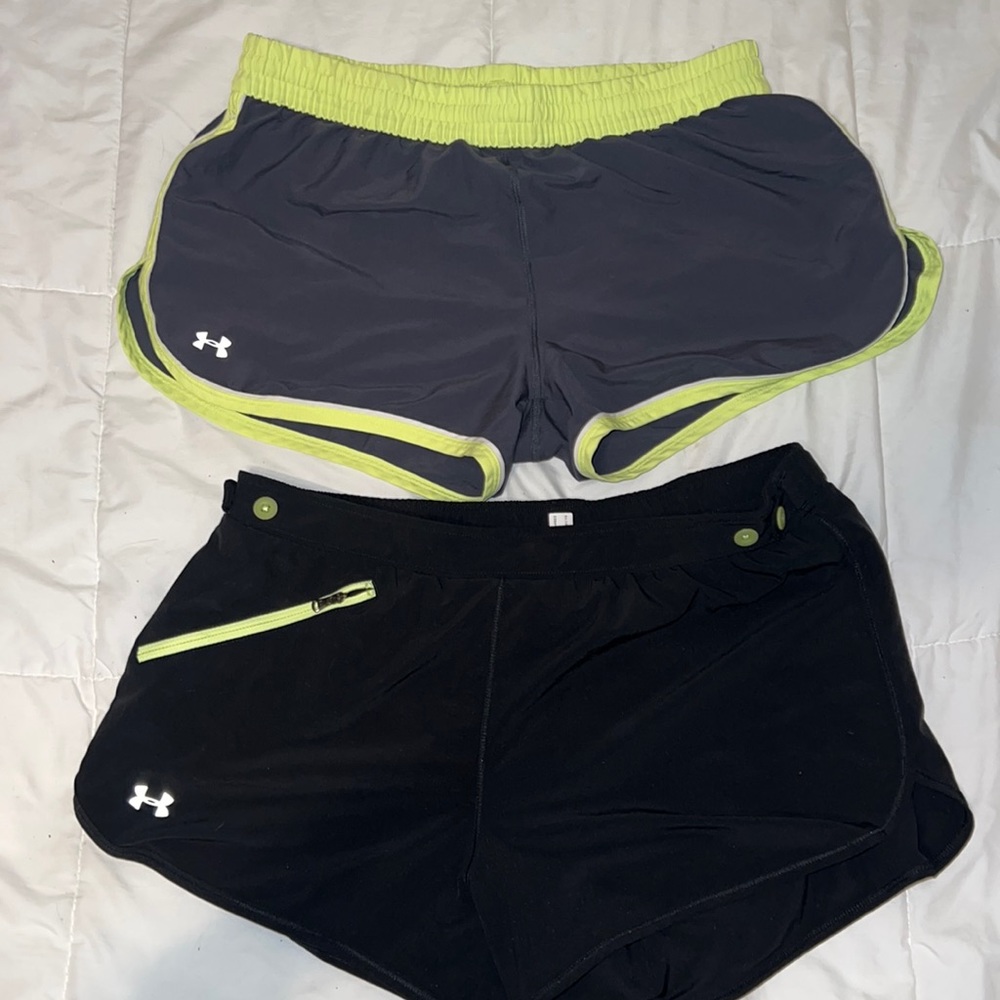 2 pairs Under Armor athletic shorts